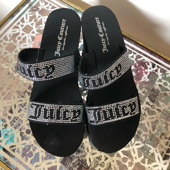Juicy Couture Rhinestone Wedge Sandals NWT - Picture 6 of 7